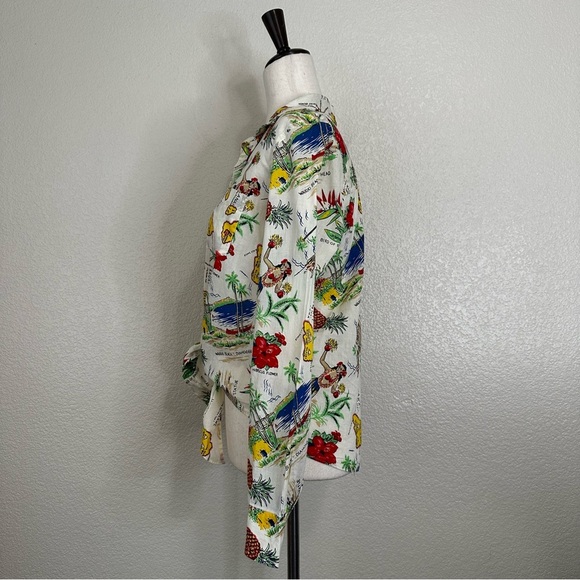 J. Crew Hawaiian 100% Cotton Button Down Long Sleeves Shirt, Sz Medium - Picture 6 of 12